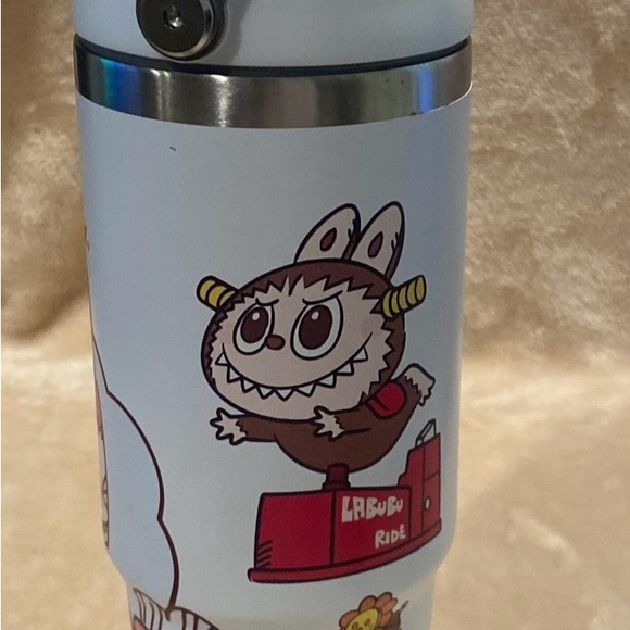 Stanley White and Pink Labubu Insulated Bottle - Picture 2 of 13